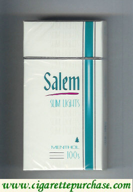 Salem Slim Lights Menthol with red line 100s cigarettes hard box